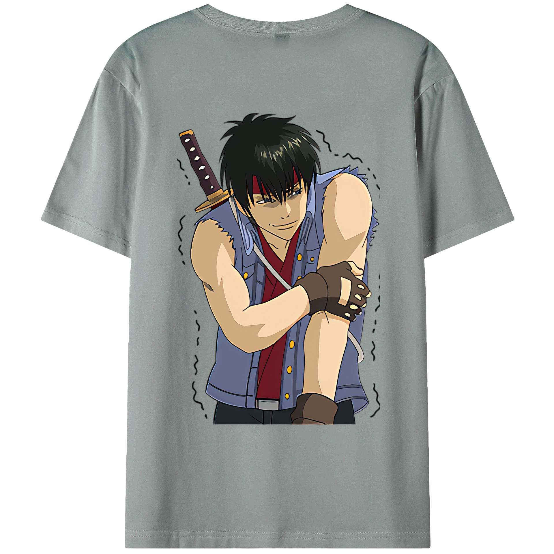 （画像用） ぎんたま 坂田銀時（さかたぎんとき） 神楽 志村新八（しむら しんぱち） GINTAMA Sakata Gintoki Kagura Shimura Shinpachi 綿100％ メンズ半袖Tシャツ（バックプリント） 通気性